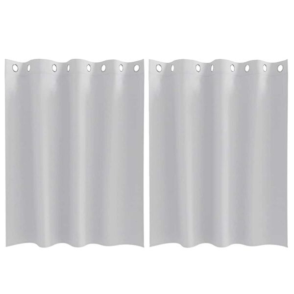 vidaXL Blackout Curtains with Rings 2 pcs Pale Grey 140 x 140 cm