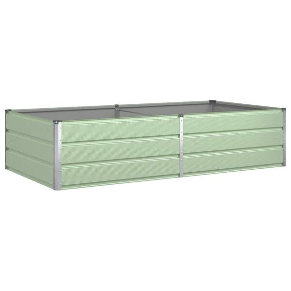 vidaXL Planter Pastel Green 195 x 100 x 45 cm Galvanised Steel