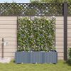 vidaXL Garden Planter 3 pcs LiGht Grey Steel