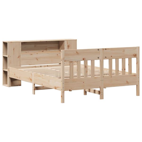 vidaXL Bookcase Bed without Mattress 140x200cm Solid Wood Pine