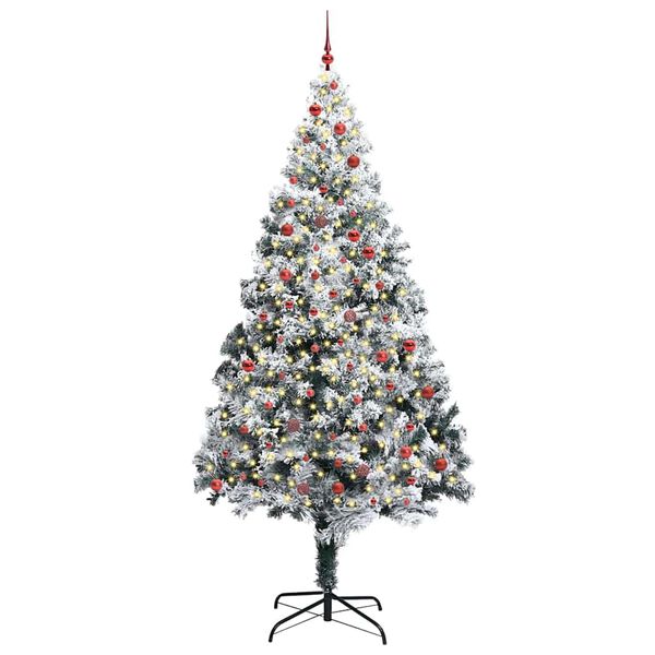 vidaXL Christmas Tree with 300 LEDs with Stand Green 300 cm PVC