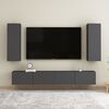 vidaXL TV Cabinets 2 pcs Grey 30.5x30x90 cm Engineered Wood