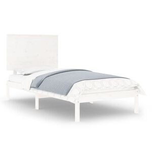 vidaXL Bed Frame without Mattress White 90x200 cm Solid Wood Pine