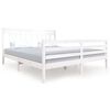 vidaXL Bed Frame without Mattress White Super King Solid Wood