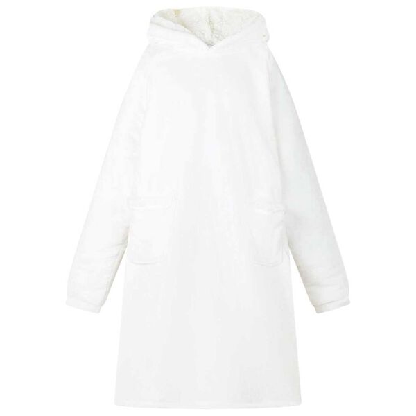 vidaXL Blanket Hoodie White S Fleece and Flannel