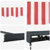vidaXL Retractable Awning Red and White 350 x 250 cm Fabric and Metal