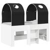 vidaXL Bed with Tunnel 4 pcs White and Black Engineered Wood
