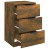 vidaXL Bedside Cabinet Smoked Oak 40x36x65 cm