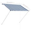 vidaXL Retractable Awning 150x150 cm Blue and White