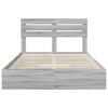 vidaXL Storage Bed Grey Sonoma 150 x 200 cm Engineered Wood