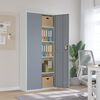 vidaXL File Cabinet Light Grey and Dark Grey 90x40x200 cm Steel