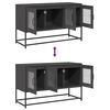 vidaXL TV Cabinet Black 100.5x39x60.5 cm Cold-rolled Steel