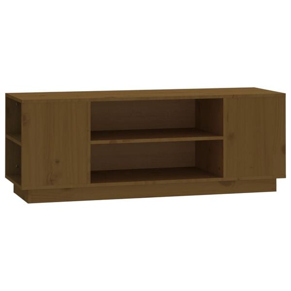 vidaXL TV Cabinet Honey Brown 110x35x40.5 cm Solid Wood Pine