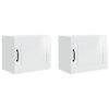 vidaXL Wall Cabinet PORTO 2 pcs High Gloss White 50 x 31 x 40 cm