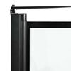 vidaXL Bath Shower Screen Black and Transparent 116 x 68 x 128 cm