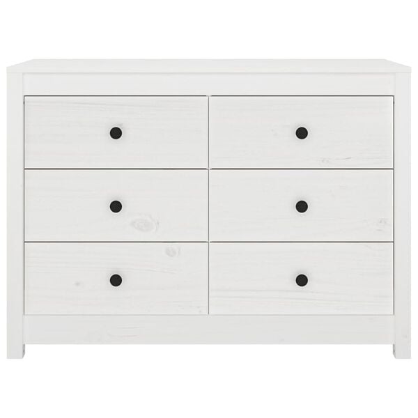 vidaXL Side Cabinet White 100x40x72 cm Solid Wood Pine
