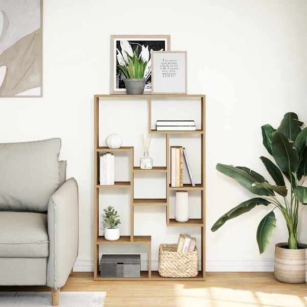 vidaXL Bookcase Artisian Oak 72x20x120.5 cm Engineered Wood