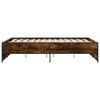 vidaXL Bed Frame without Mattress Smoked Oak 135x190 cm Double