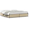 vidaXL Bed Frame without Mattress Sonoma Oak 180x200 cm