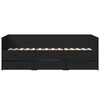 vidaXL Daybed with Drawers without Mattress Black 75x190 cm Small Single