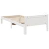 vidaXL Bed Frame without Mattress White 80x200 cm Solid Wood Pine