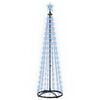 vidaXL LED Cone Christmas Tree 180 cm 250 LEDs Blue Steel White