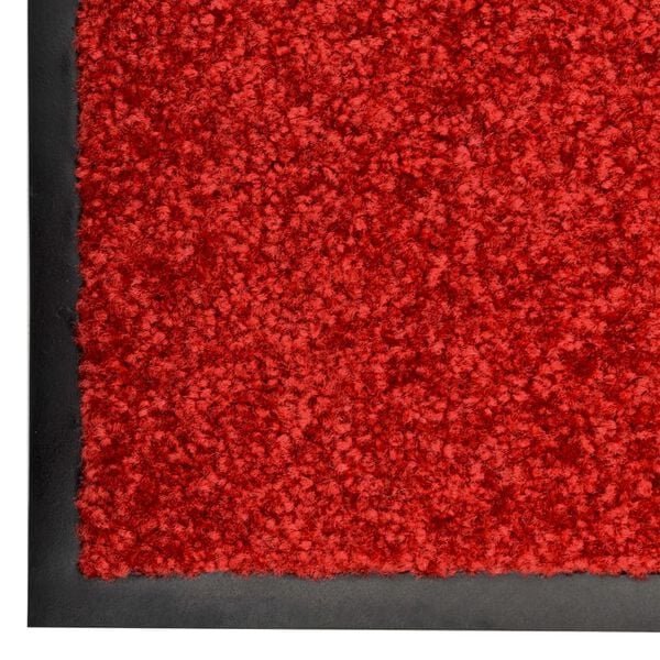 vidaXL Doormat Washable Red 60x90 cm