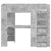 vidaXL Loft Bed Frame with Desk with Storage Concrete Grey 90 x 200 cm