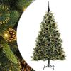 vidaXL Artificial Hinged Christmas Tree with Cones Green 180 cm