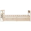vidaXL Bed Frame without Mattress 75x190 cm Small Single Solid Wood Pine