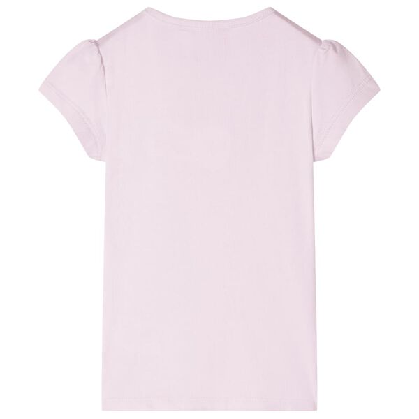Kids' T-shirt with Cap Sleeves Soft Pink 116