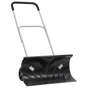vidaXL Snow Shovel with Extendable Handle Black 66 cm Blade Steel