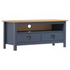 vidaXL TV Cabinet Hill Grey 110x40x47 cm Solid Pine Wood
