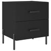 vidaXL Bedside Cabinets 2 pcs Black 40x35x47.5 cm Engineered Wood
