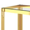 vidaXL Coffee Table Gold 55x55x55 cm Stainless Steel and Glass