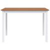 vidaXL 5 Piece Dining Set Brown and White
