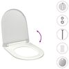 vidaXL Soft-close Toilet Seat with Quick-release Design White