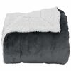 vidaXL Throw Blanket Dark Grey 240 x 270 cm Fleece