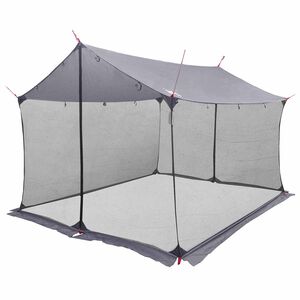 vidaXL Camping Tarp with Mesh Walls 340 x 260 x 220 cm Grey and Orange