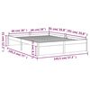 vidaXL Bed Frame without Mattress Solid Wood 140x190 cm