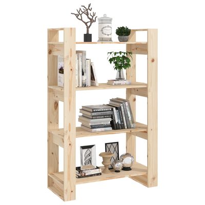 vidaXL Book Cabinet/Room Divider 80x35x125 cm Solid Wood Pine