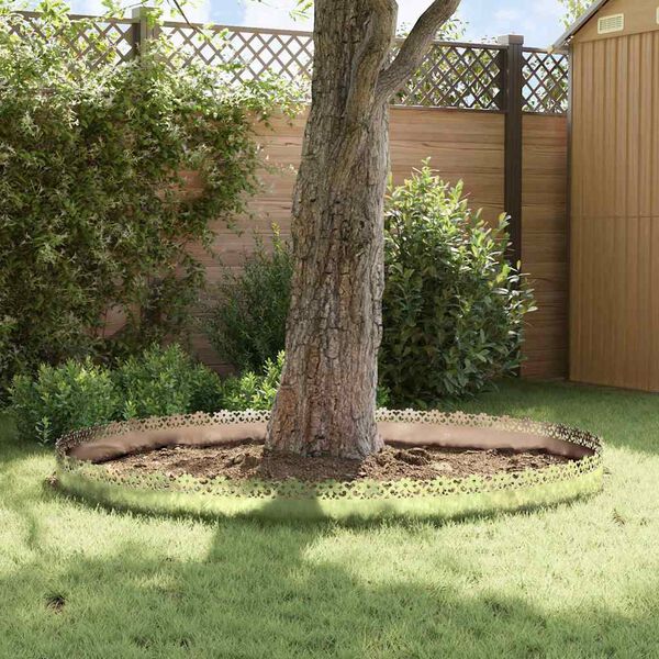 vidaXL Lawn Edgings 10 pcs Silver 103 x 0.05 x 22 cm Galvanised Steel