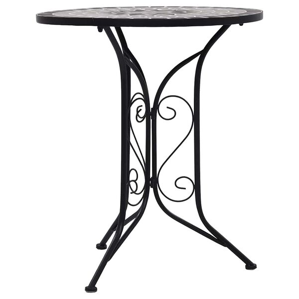 vidaXL Mosaic Bistro Table Grey 61cm Ceramic