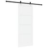 vidaXL Sliding Door White and Black 83 x 202 cm Solid Pine Wood