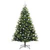 vidaXL Artificial Hinged Christmas Tree 300 LEDs Green 210 cm