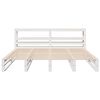 vidaXL Bed Frame without Mattress White 180x200 cm Super King Solid Wood Pine
