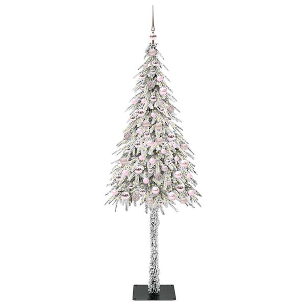 vidaXL Christmas Tree with 300 LEDs White 210 cm PE and Steel