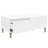 vidaXL Coffee Table White 90x50x36.5 cm Engineered Wood