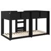 vidaXL Bunk Bed for Kids Black Oak 90 x 200 cm Engineered Wood
