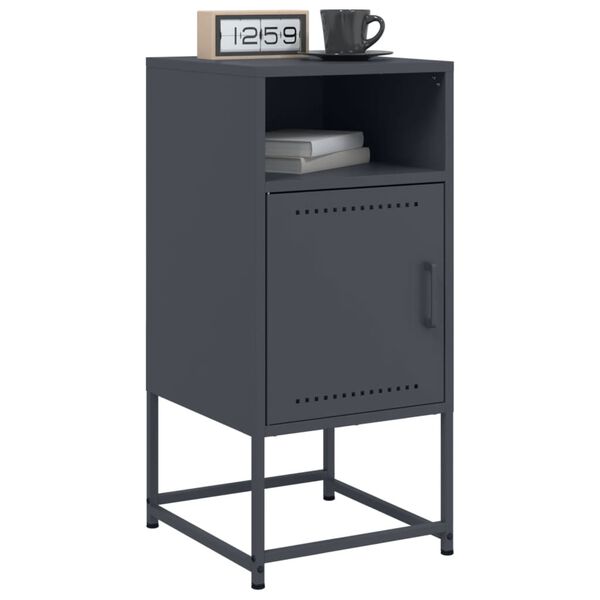 vidaXL Bedside Cabinets 2 pcs Anthracite 36x39x78 cm Steel